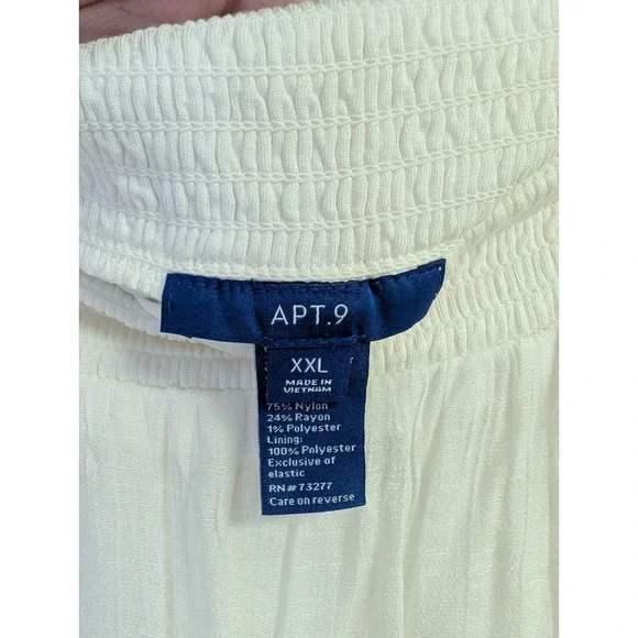 Apt. 9 Lace Trim Midi‎ Skirt Flowy Fairy Ethereal Boho Rayon Blend White XXL NWT - Picture 4 of 8